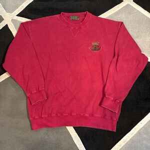 Burgundy vintage Croft and Borrow sweatshirt.